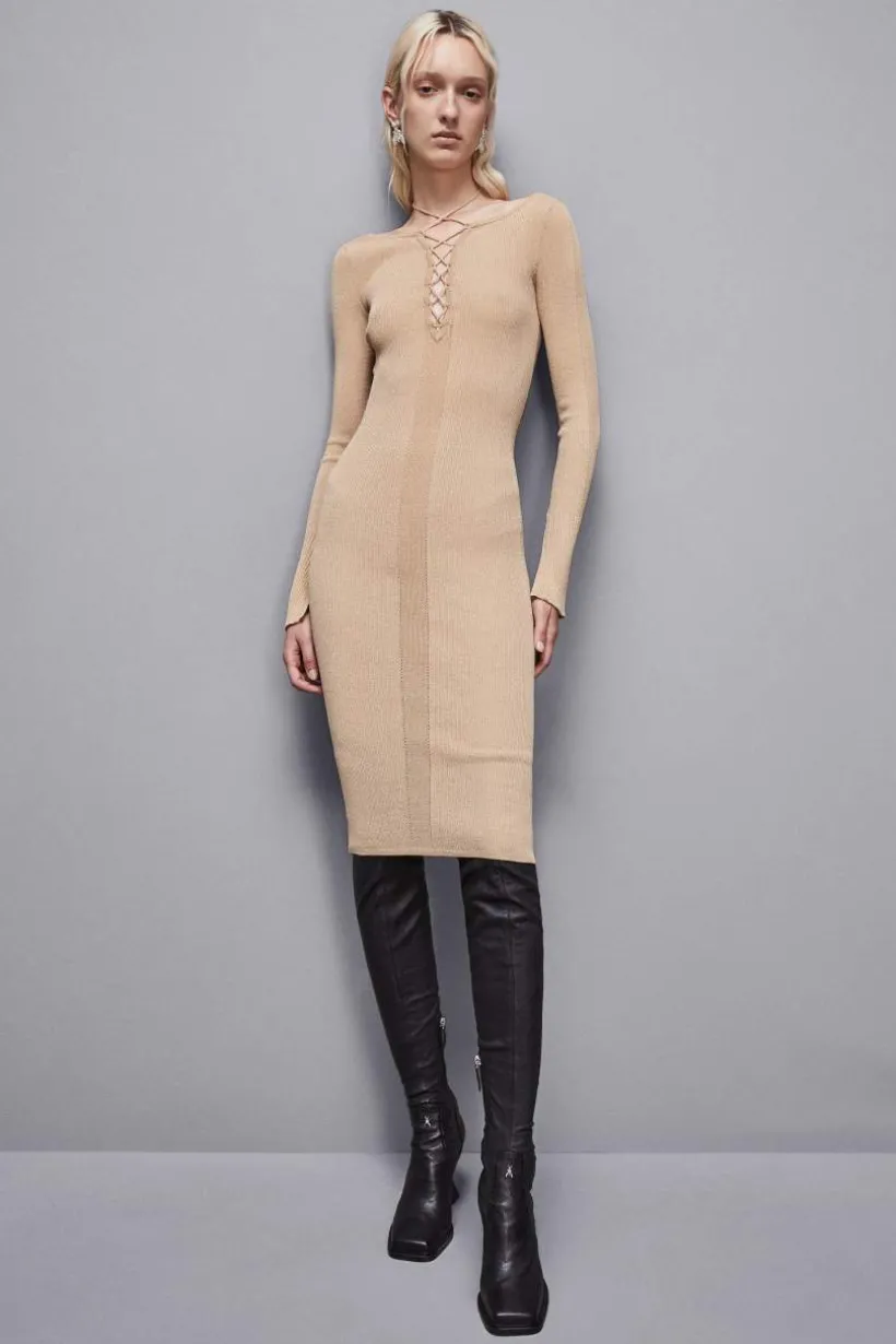 Abito a costine in lurex Essential