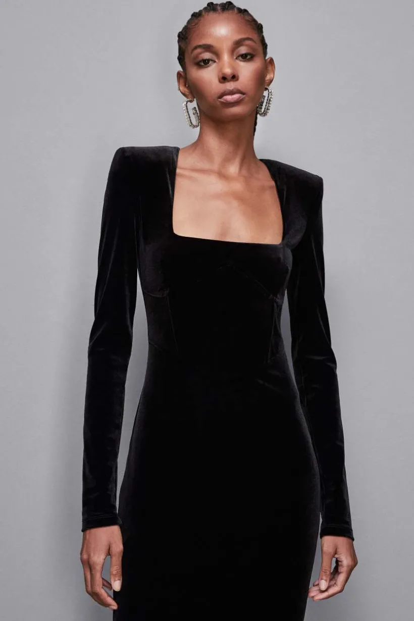 Abito bustier in velluto Essential