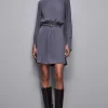 Abito con cintura in twill Essential