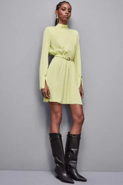 Abito con cintura in twill Essential