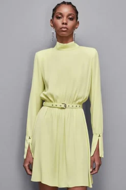 Abito con cintura in twill Essential