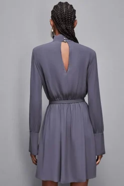Abito con cintura in twill Essential