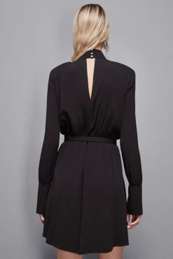 Abito con cintura in twill Essential