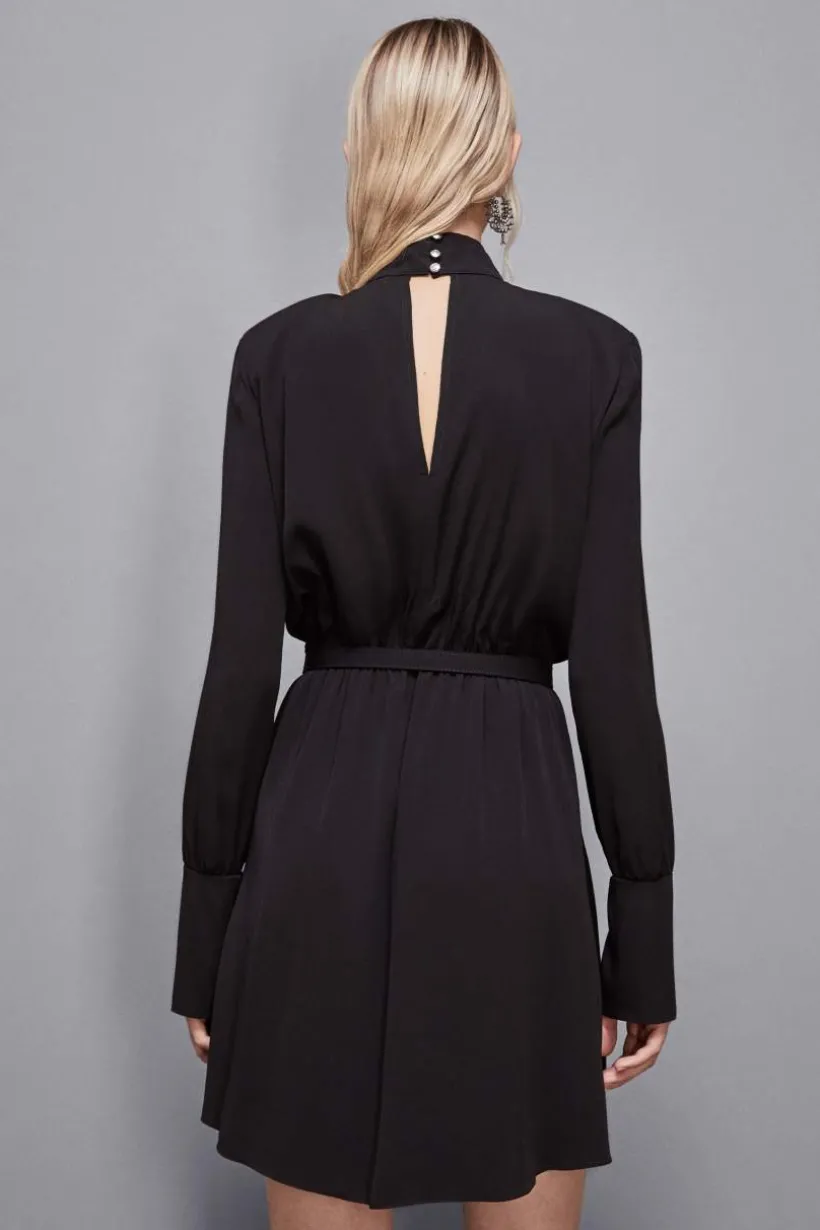 Abito con cintura in twill Essential