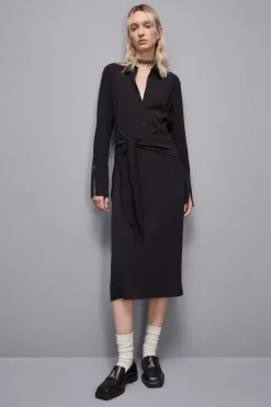 Abito con fusciacca in twill Essential