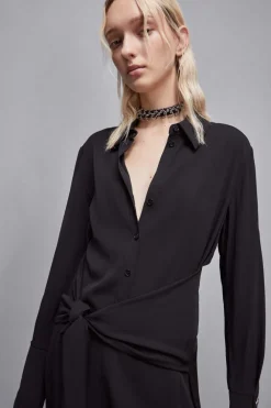 Abito con fusciacca in twill Essential