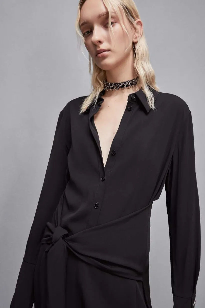 Abito con fusciacca in twill Essential