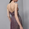 Abito in seta lurex con catene