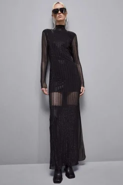 Abito maniche lunghe con strass