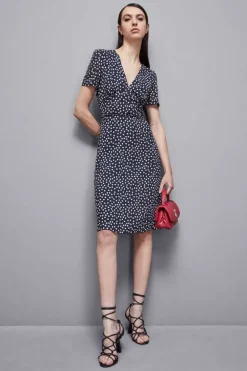 Abito midi fantasia in georgette
