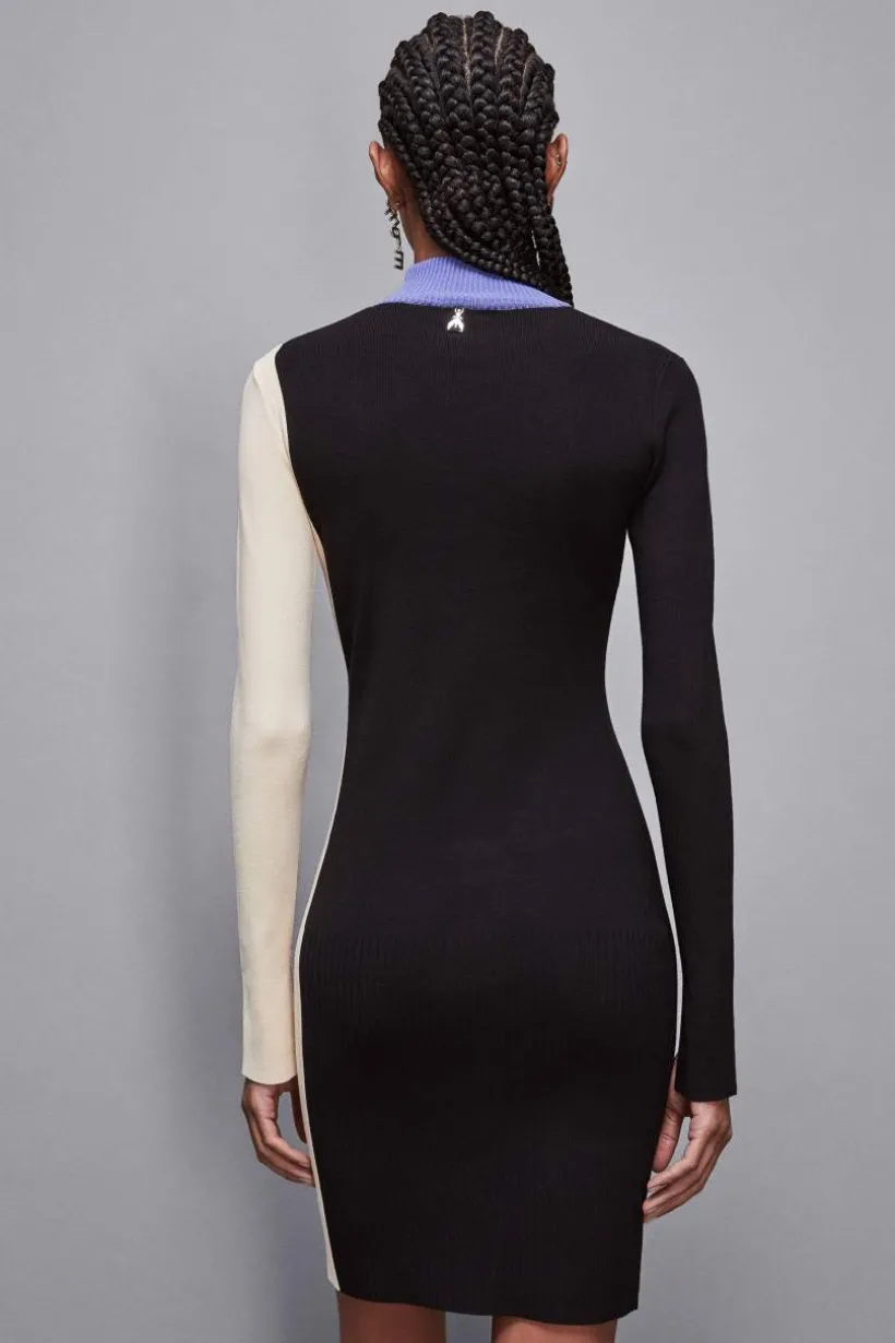Abito Midi in maglia color block