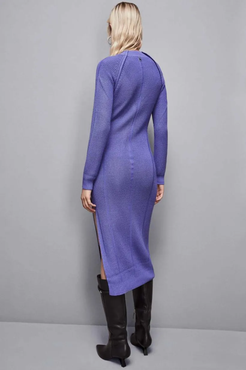Abito midi in misto lana