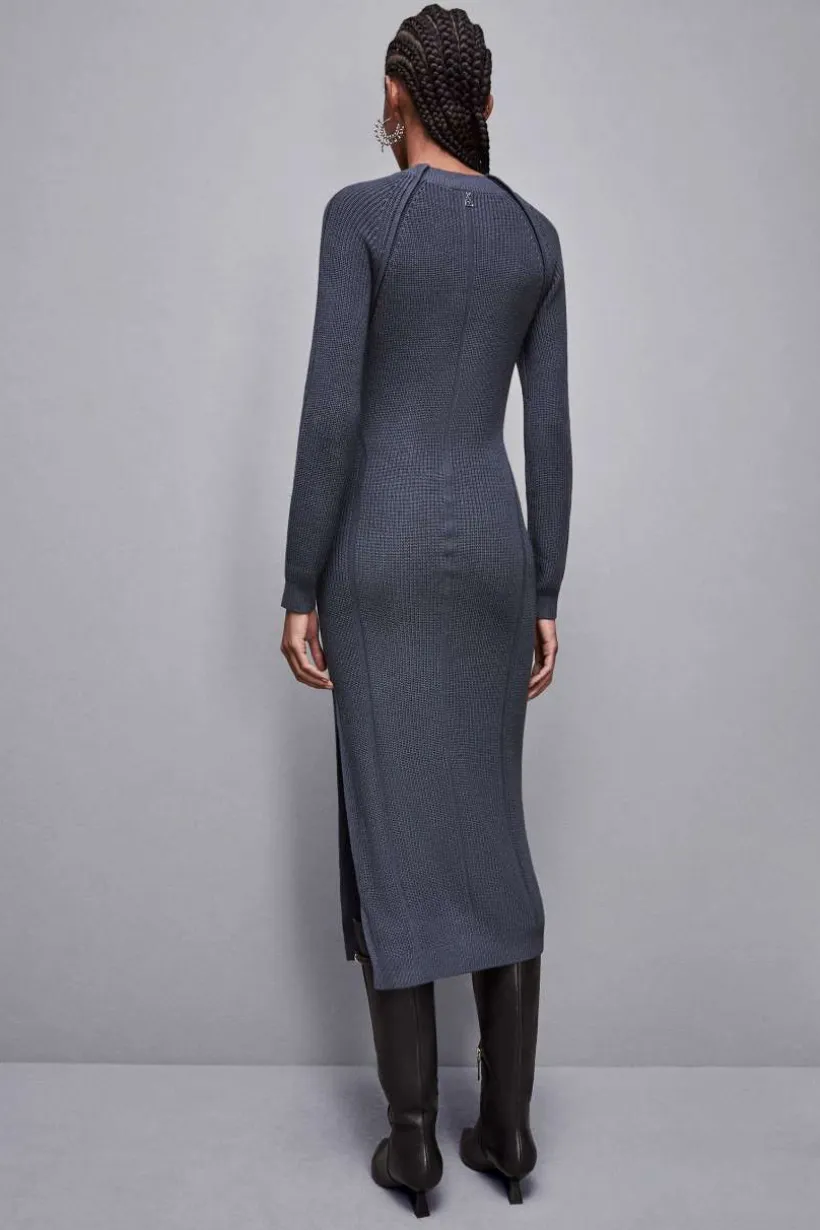 Abito midi in misto lana