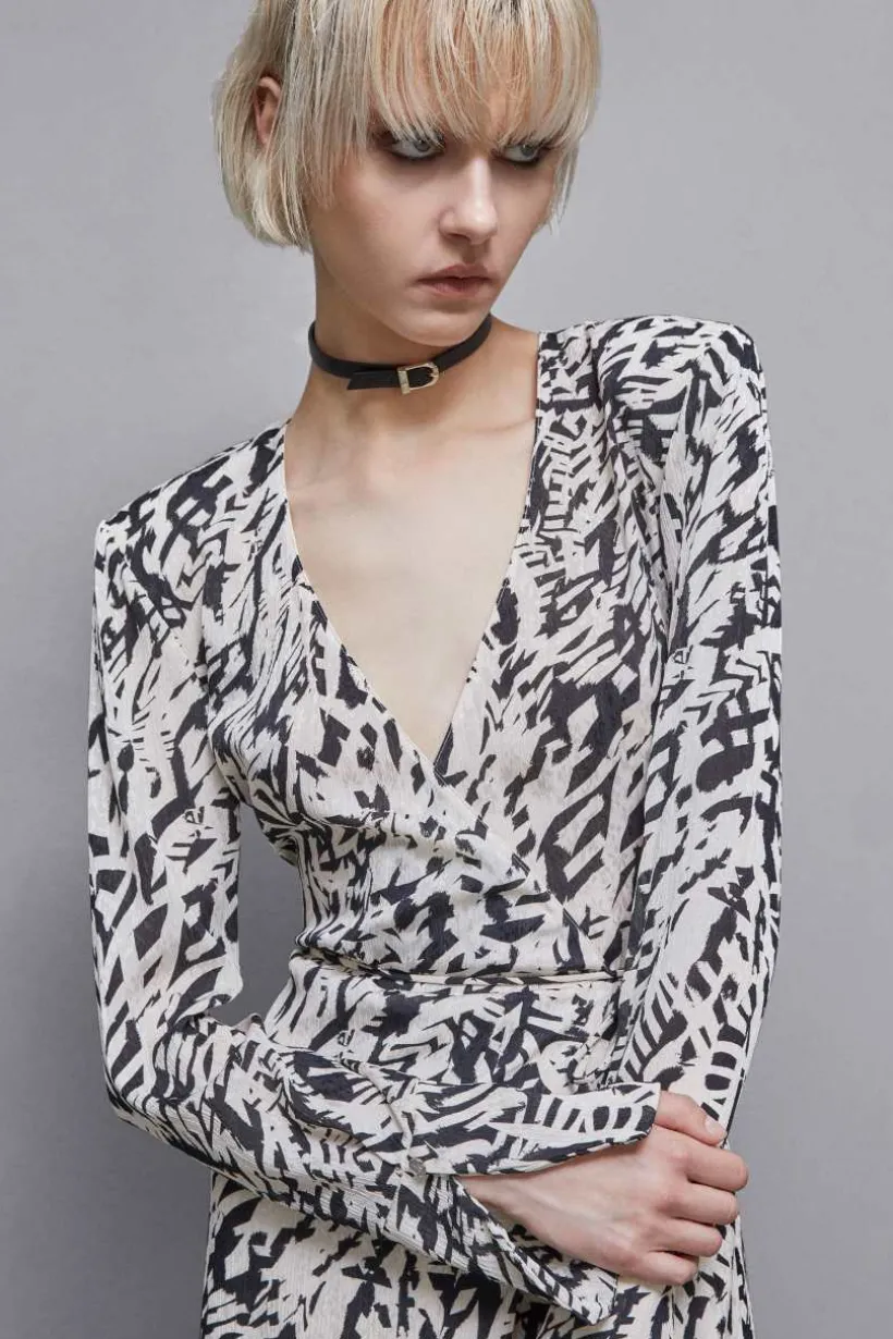 Abito mini in georgette