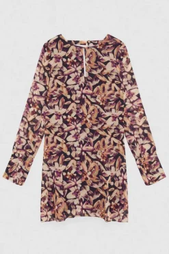 Abito mini in georgette fantasia