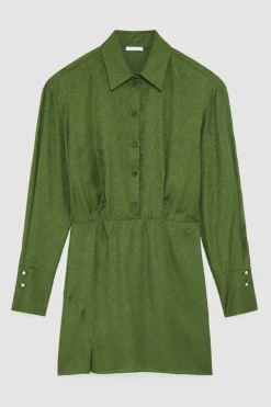Abito mini in jacquard di viscosa