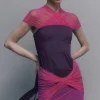 Abito mini in jersey e tulle