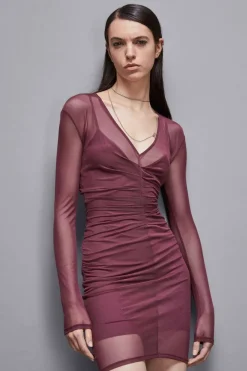 Abito mini in tulle stretch