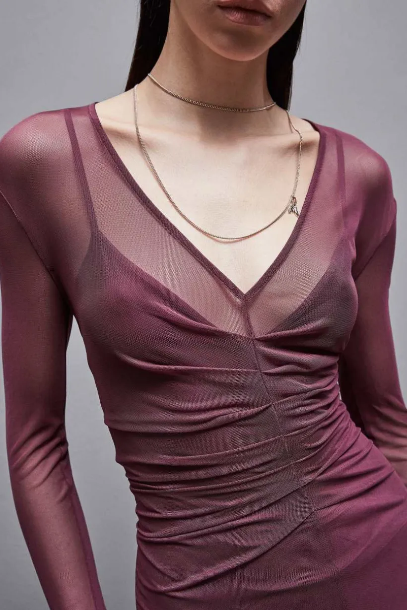 Abito mini in tulle stretch