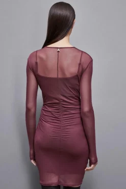 Abito mini in tulle stretch