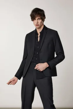 Blazer foderato in fresco lana