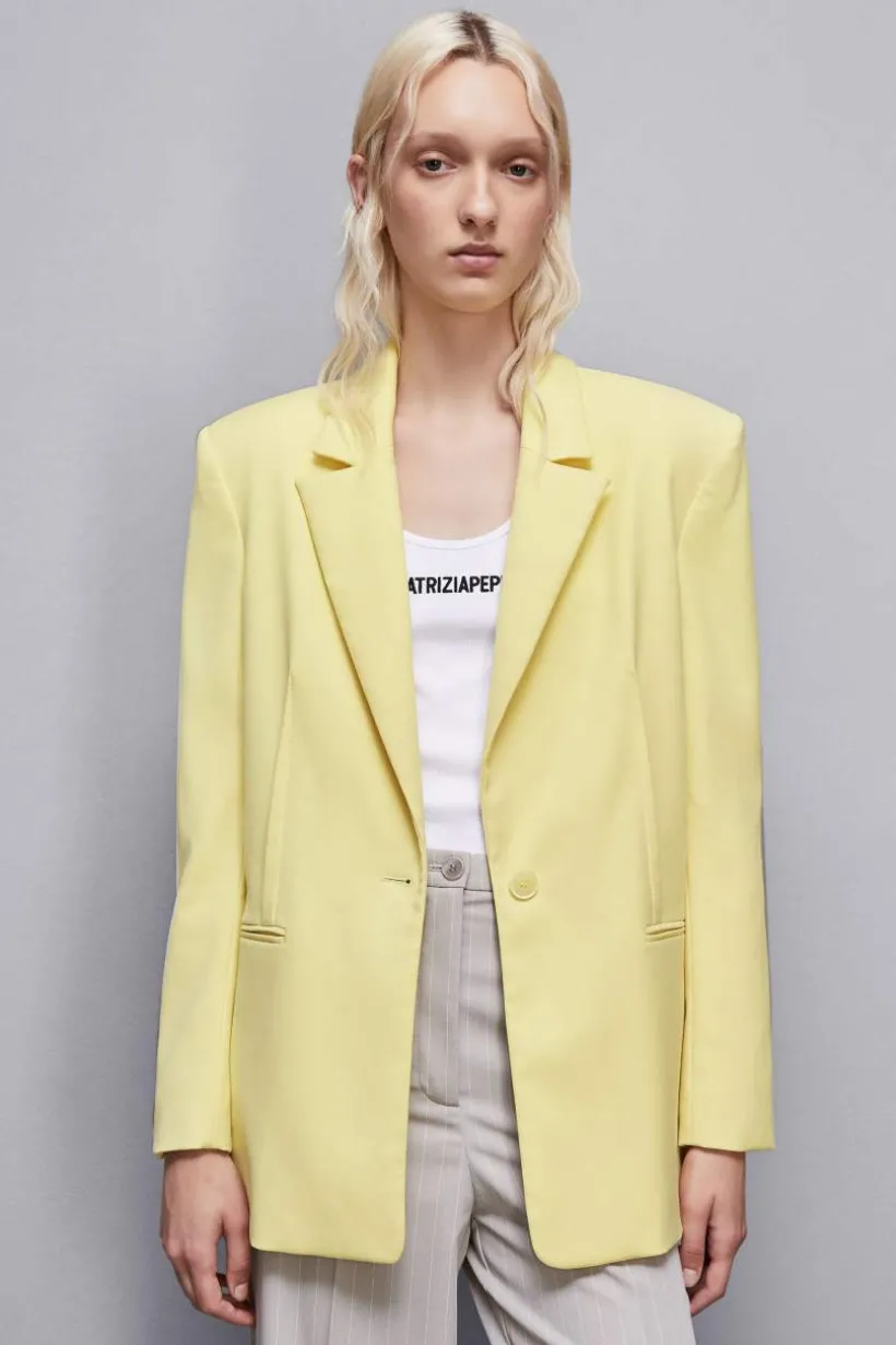Blazer un bottone in flanella