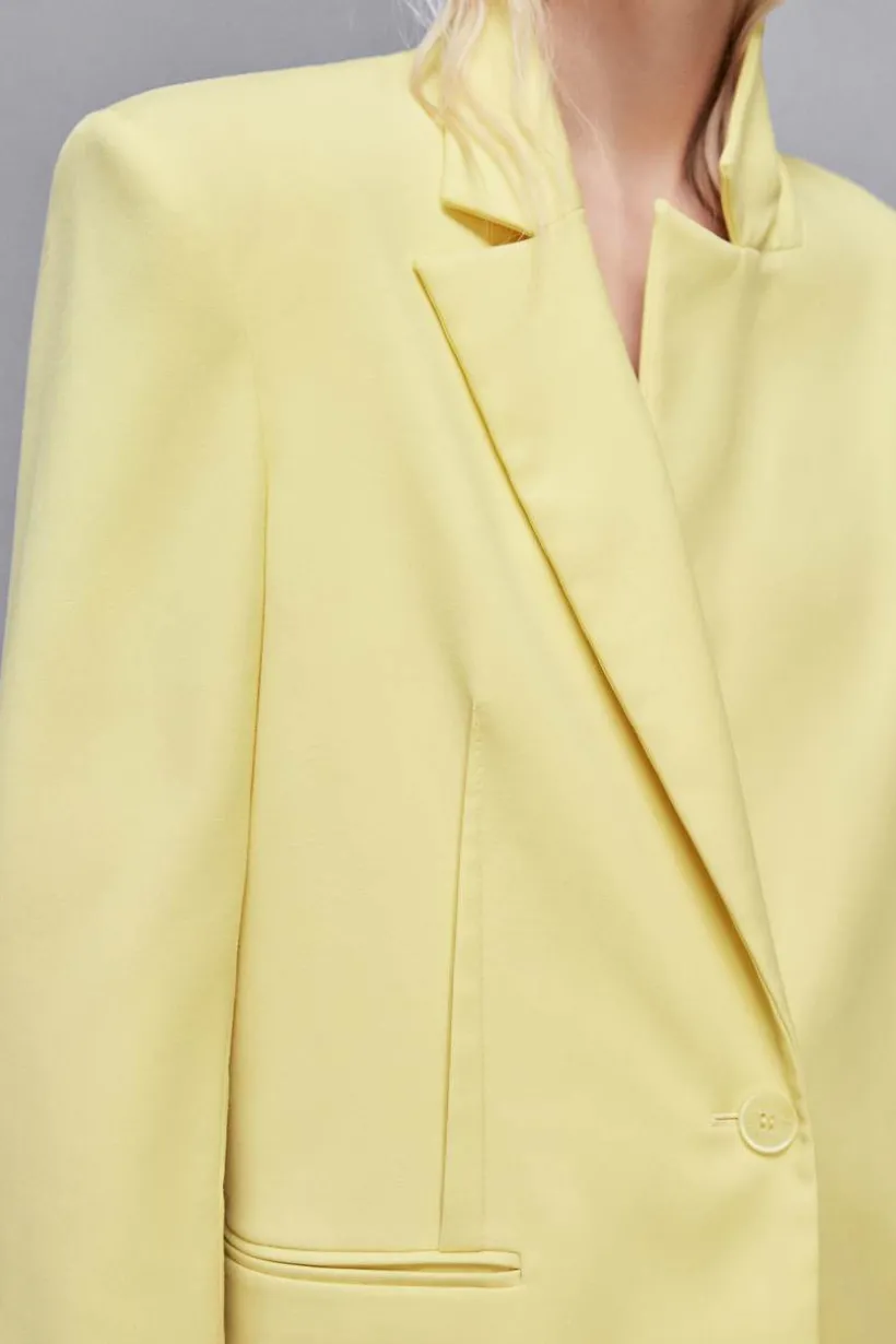 Blazer un bottone in flanella