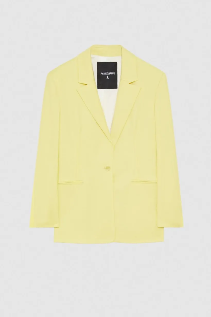 Blazer un bottone in flanella