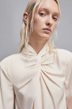 Blusa in twill di viscosa "Essential"