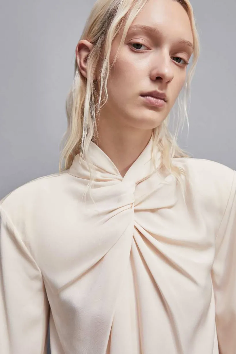Blusa in twill di viscosa "Essential"