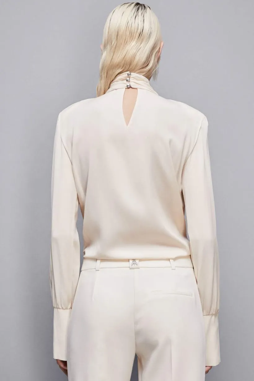 Blusa in twill di viscosa "Essential"