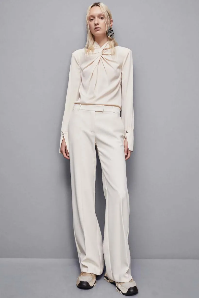 Blusa in twill di viscosa "Essential"