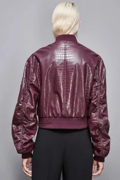 Bomber imbottito in ecopelle