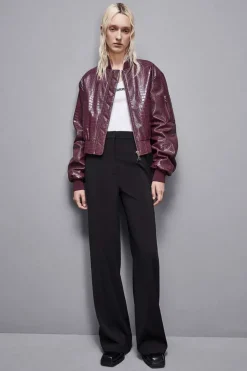 Bomber imbottito in ecopelle