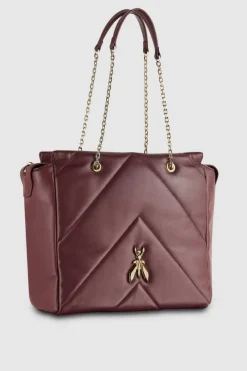 Borsa a secchiello in pelle con zip