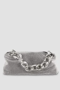 Borsa a spalla con strass