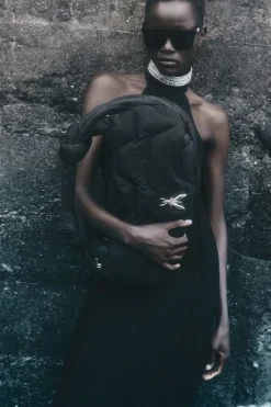 Borsa a spalla con zip in Nylon