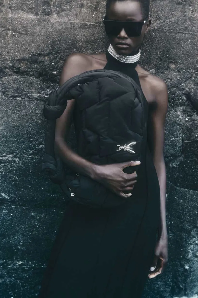 Borsa a spalla con zip in Nylon