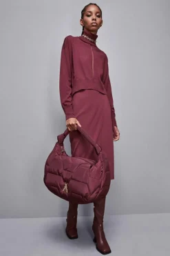 Borsa a spalla con zip in Nylon