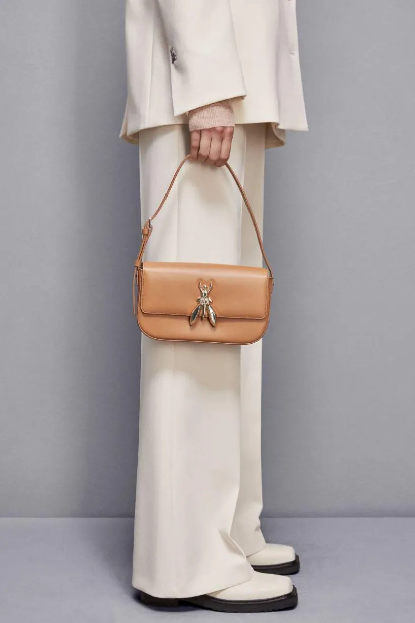 Borsa a spalla in pelle con tracolla