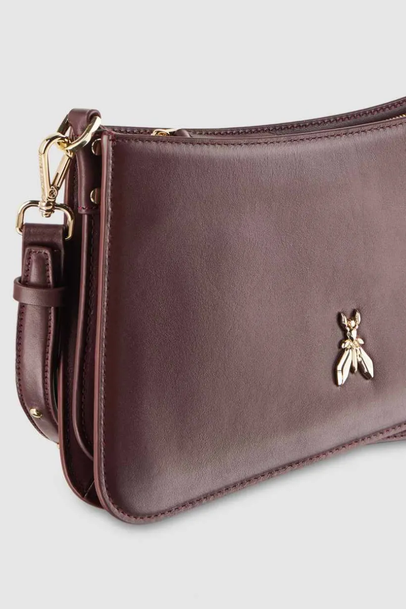 Borsa a tracolla con manici in pelle