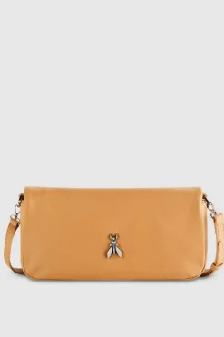Borsa a tracolla con zip in pelle