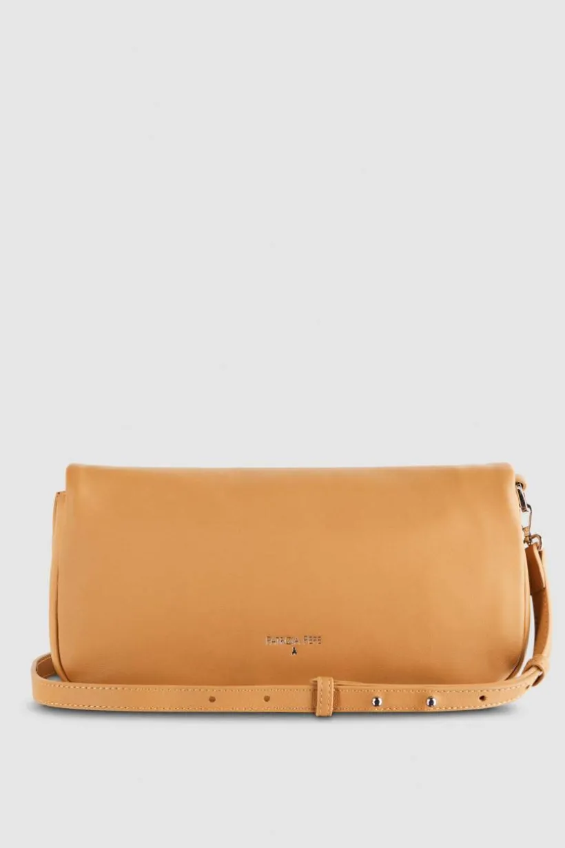 Borsa a tracolla con zip in pelle