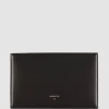 Borsa pocket con zip a tracolla in pelle