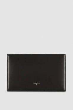 Borsa pocket con zip a tracolla in pelle