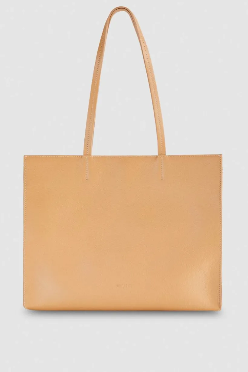 Borsa shopping in pelle martellata