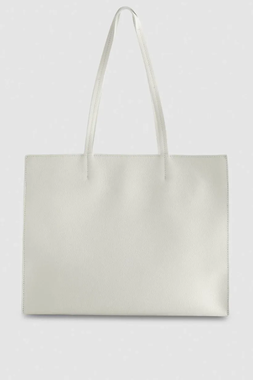 Borsa shopping in pelle martellata