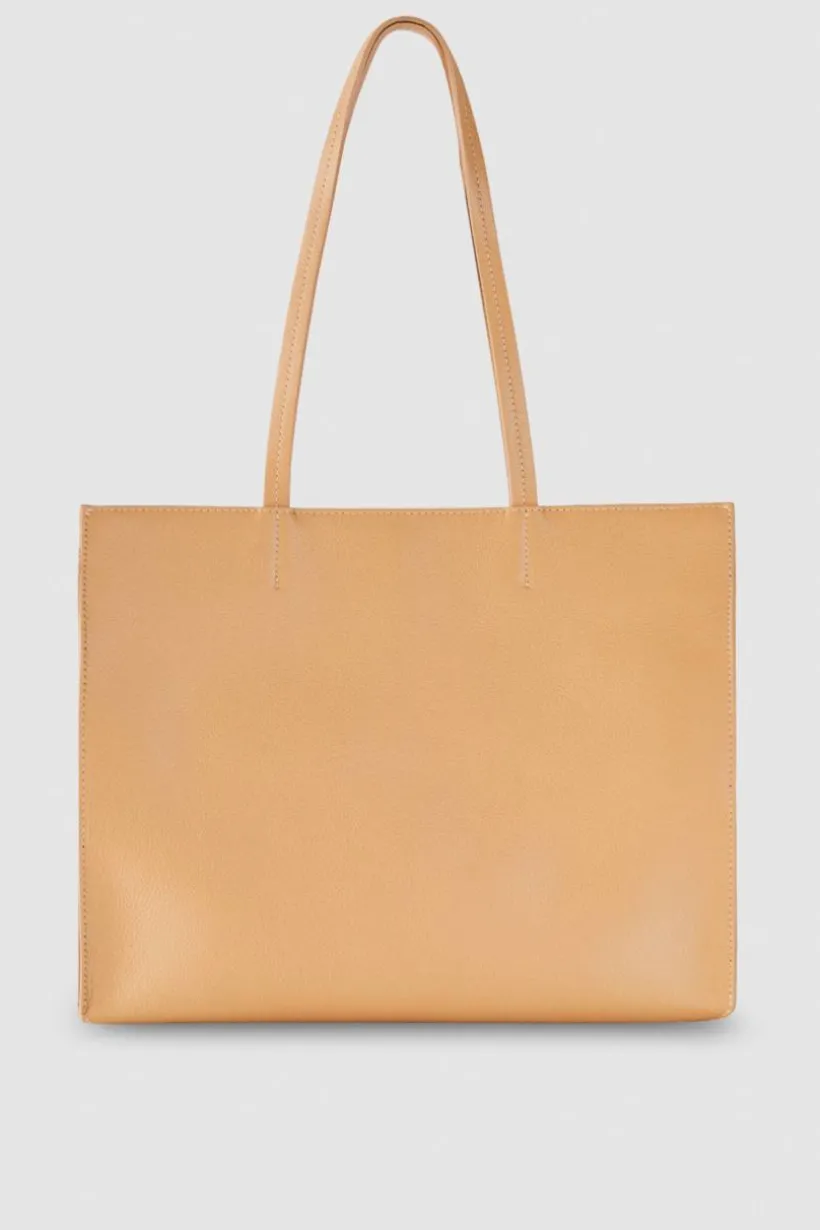 Borsa shopping in pelle martellata
