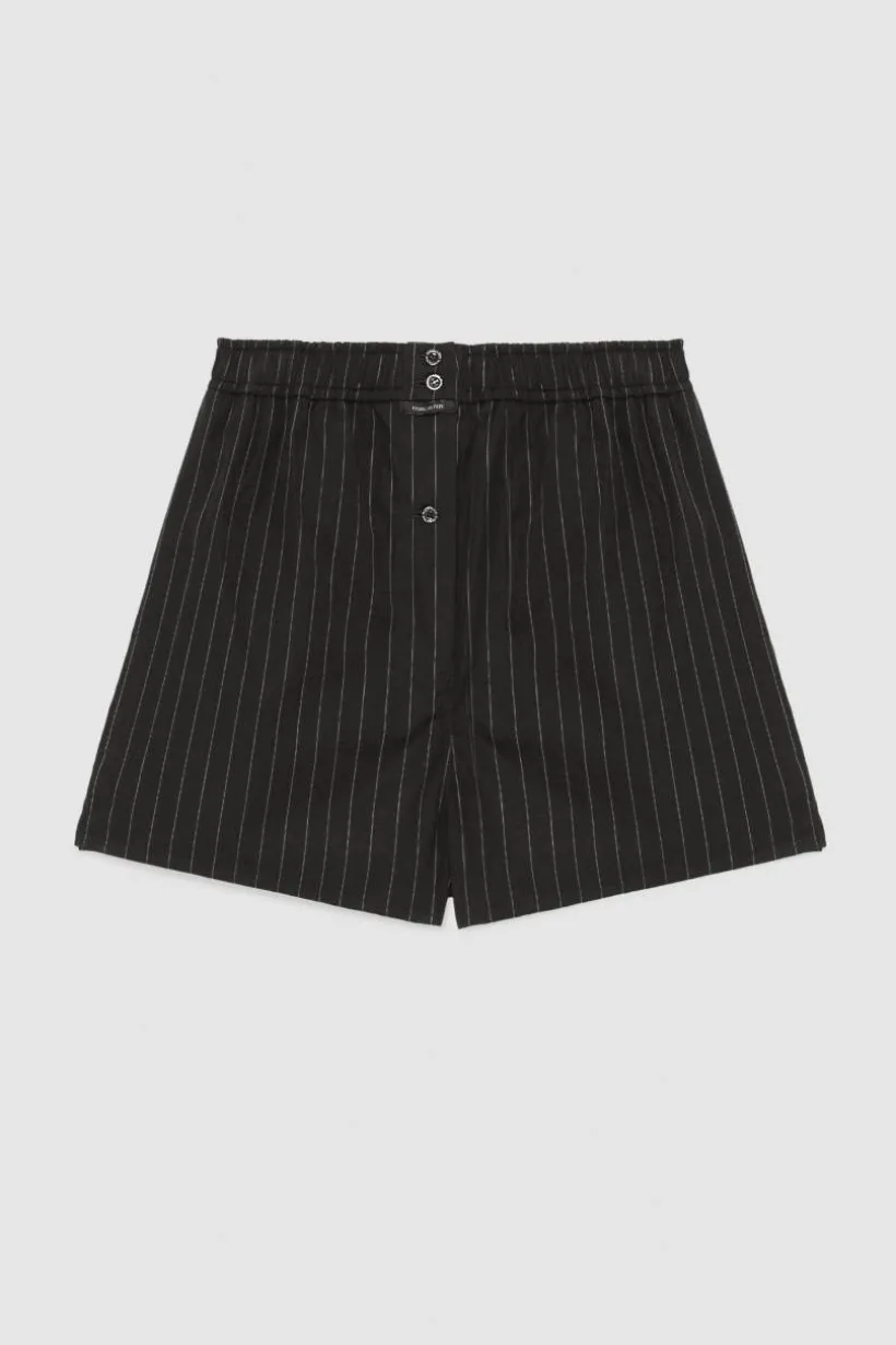 Boxer in tessuto con bottoni