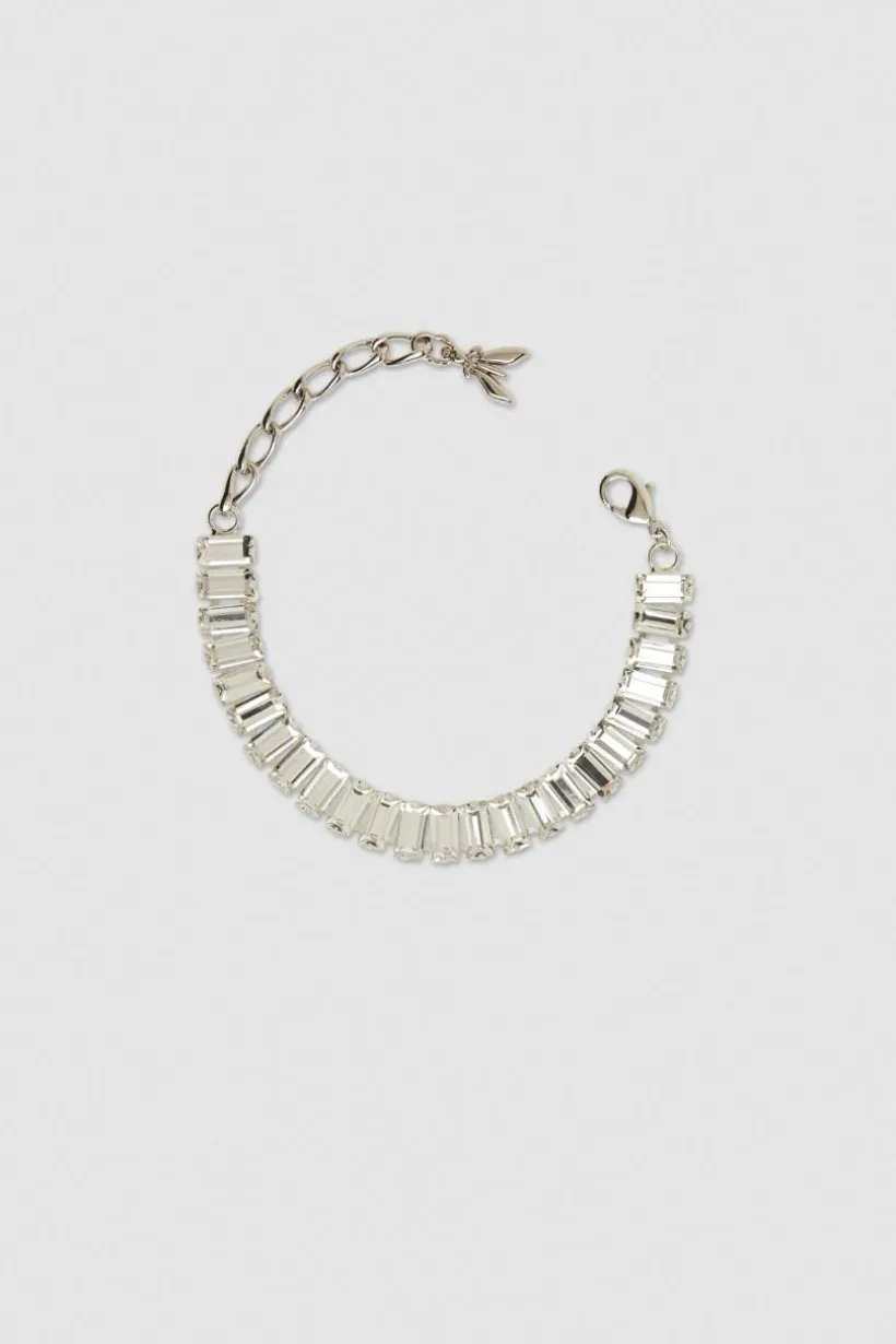 Bracciale con ciondolo e strass